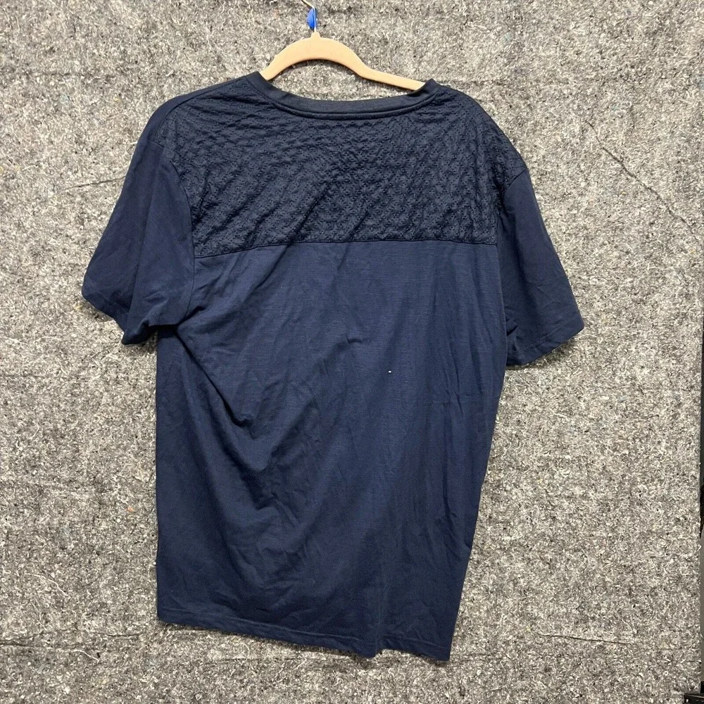 Guess Los Angeles Mens XL Navy Blue Slub Henley Zipper Pocket T-Shirt XL - Picture 5 of 6
